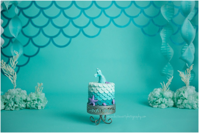 Hampton Roads Cake Smash Photographer - Mermaid Cake Smash