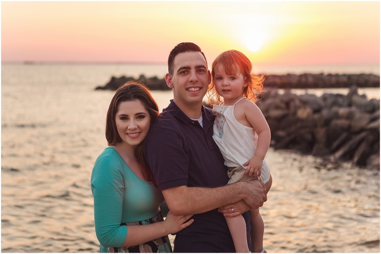 family photo at newborn news beach